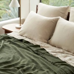 Parachute 2 Linen Euro Shams Cream & Bone